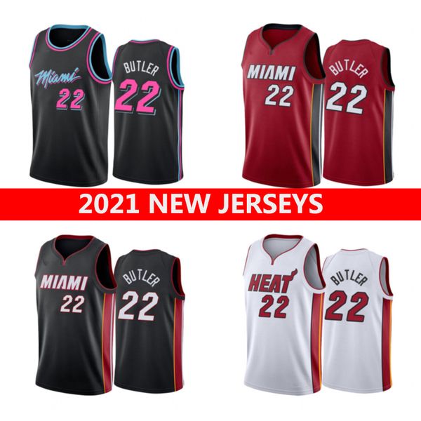 

2021 basketball jerseys 22 jimmy butler, Black;red