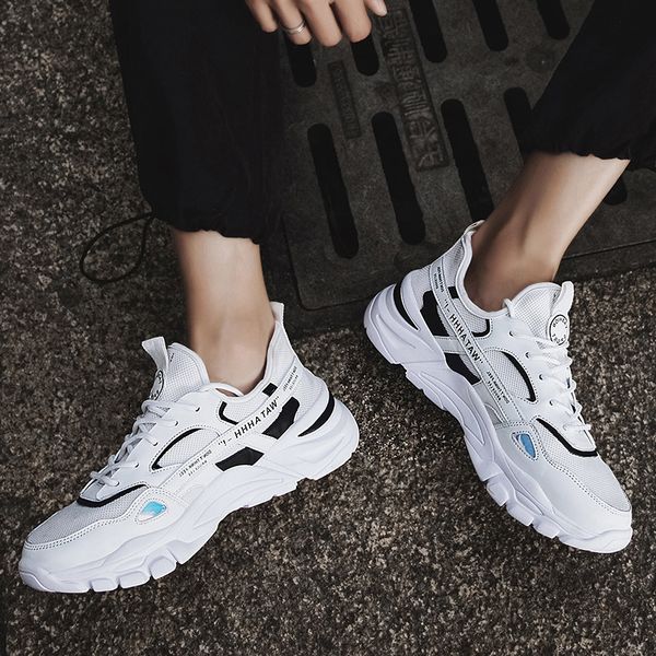 

women men trainers sports running shoes gray black blue red white sunmmer thick-soled runners sneakers code: 02-0895, White;red
