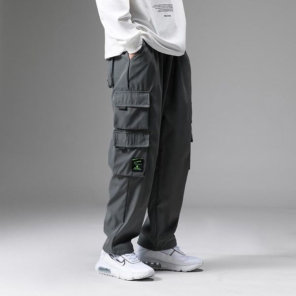 

men's pants mens cargo sweatpant 2021 harem male streetwear fashion casual jogging harajuku hip hop trousers, Black