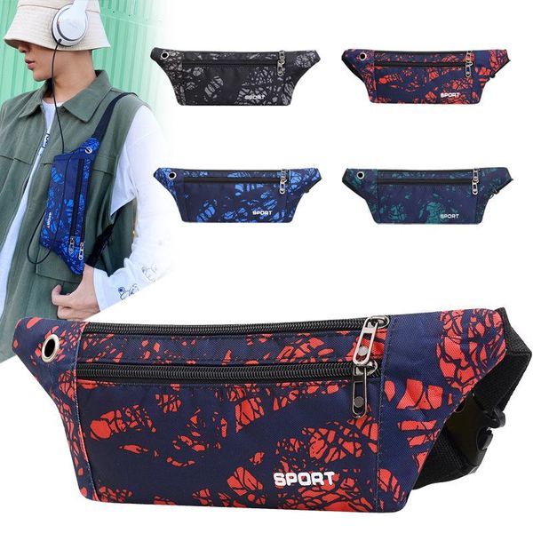 

women running mobile pocket multi-purpose change waist bag outdoor wear-resistant waterproof oxford cloth chest woman bags