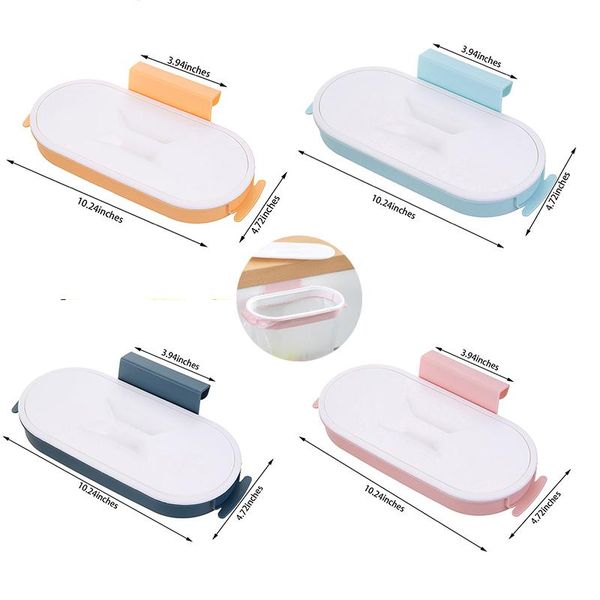 

waste bins space saving kitchen cupboard trash bin accessories storage garbage bag holder cabinet door hanging rack with lid