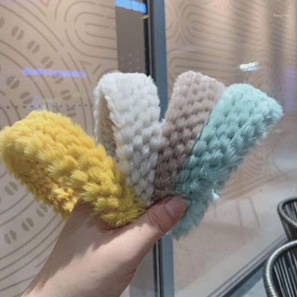 

autumn winter colorful woolen hairbands for women headband hair accessories band crown flower headbands head wrap1