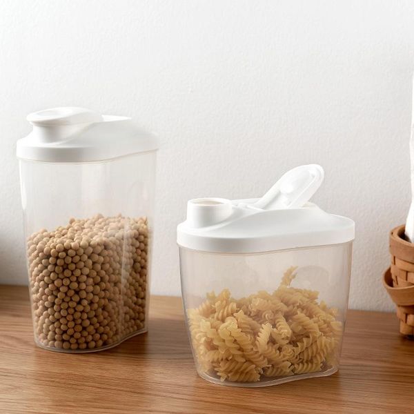 

kitchen supplies cereal storage jar large transparent plastic with lid nuts sealing bottles & jars
