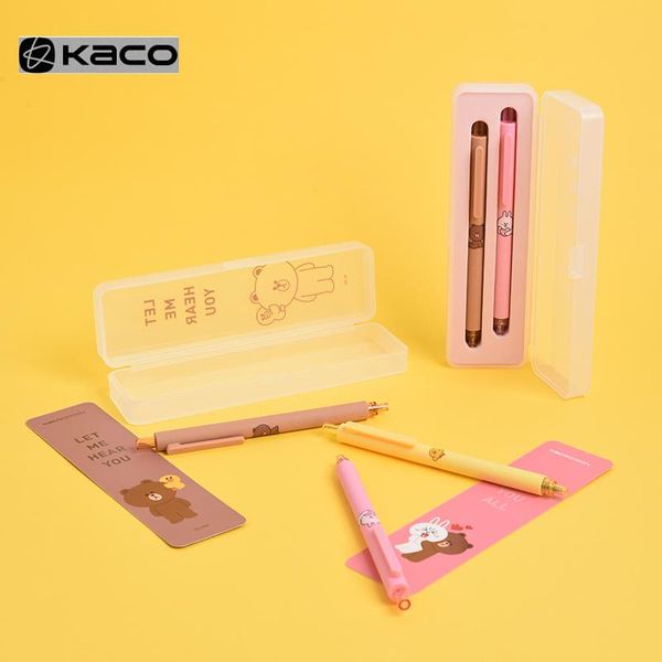 

gel pens kaco ink rocket black 0.5mm press cute sign write smoothly for school office stationery