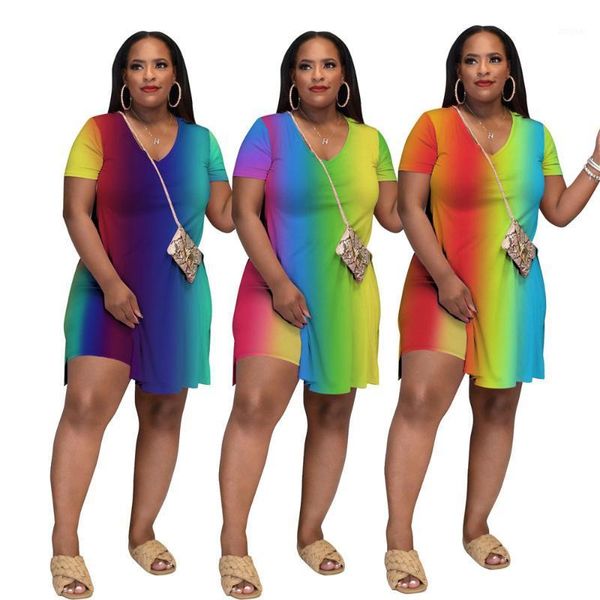 

plus size tracksuits two piece summer v collar gradual split fork x-long commute fashion women clothing 4xl wholesale drop, Black