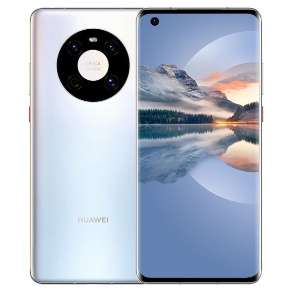 Оригинальный Huawei Mate 40e 5G мобильный телефон 8 ГБ RAM 128GB 256GB ROM KIRIN 990E 64.0MP AI 4200MAH Android 6,5-дюймовый изогнутый полноэкранный отпечаток пальцев ID Face NFC Smart Collection