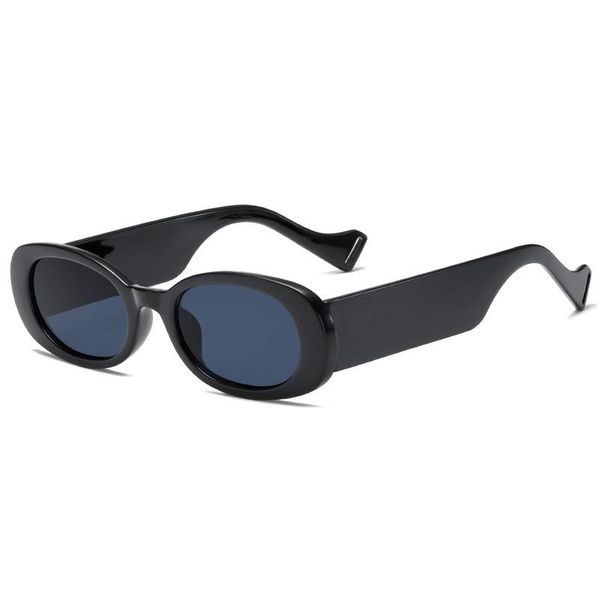 

sunglasses 2021 versatile simple oval women's fashion street pography personality show temperament glasses uv400, White;black