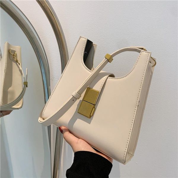 

evening bags women's fashion underarm bag pu leather buckle messenger retro solid color female's single shoulder