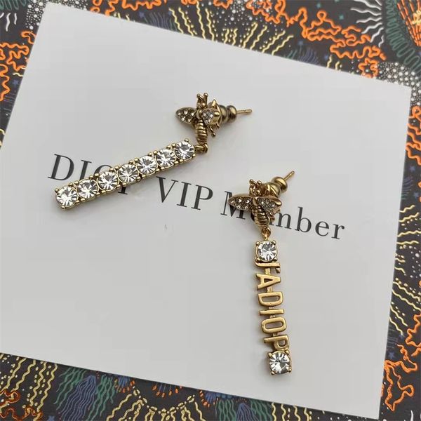 

new little bee earrings female wind red, Silver