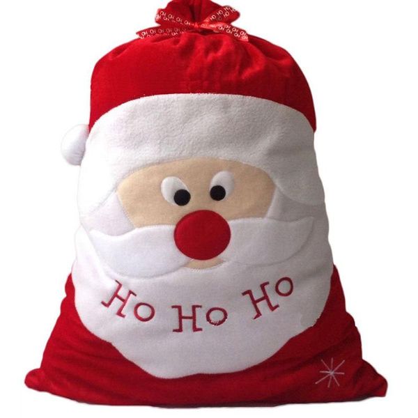 

christmas day decoration santa large sack stocking bag gift wrap