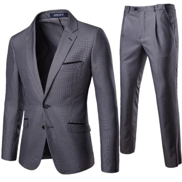

men's suits & blazers xf011 four seasons suit 2 pieces professional business clothes set groom's wedding dress mens, White;black