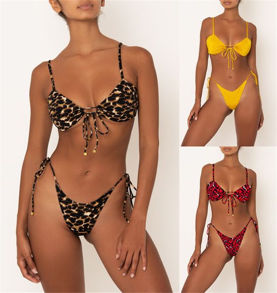 

thong bikini 2021 swimwear women swimsuit micro bikinis high waist bathing suit women halter bandage brazilian biquini