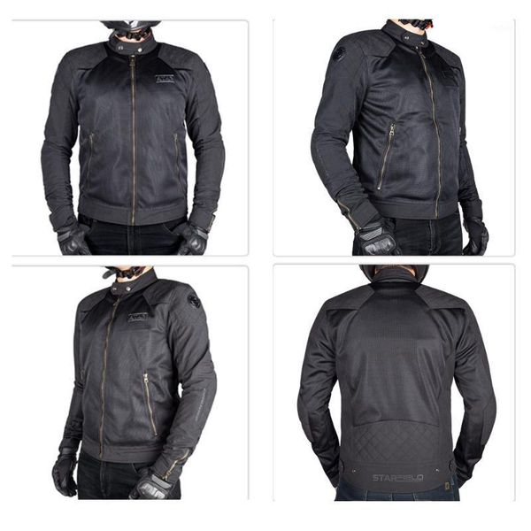 

men's jackets motorcycle jacket protection suit windproof motocross clothing breathable mesh racing gear reflective moto, Black;brown