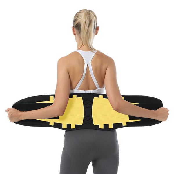 

waist support posture orthopedic men design corrector back corset lumbar women elastic belt lower brace, Black;gray