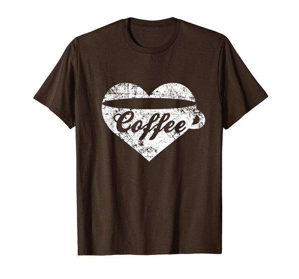 

i love coffee shirt, coffee mug heart gift caffeine, White;black