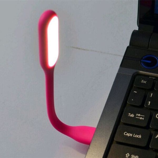 MINI LED USB Lampada da lettura Corpo flessibile per computer Power Bank Caricabatterie USB per laptop con porta USB
