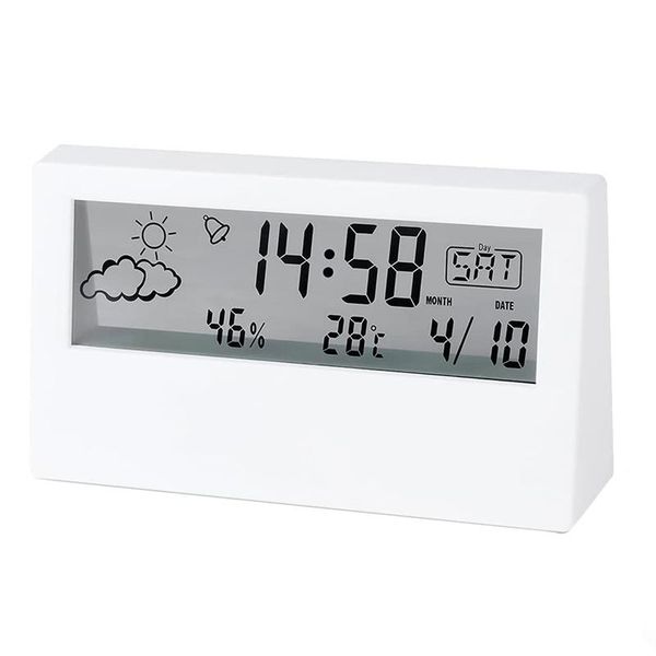 

other clocks & accessories digital alarm clock,4.7 inch screen with time/date/temperature display,easy snooze function,sleep timer,12/24hr