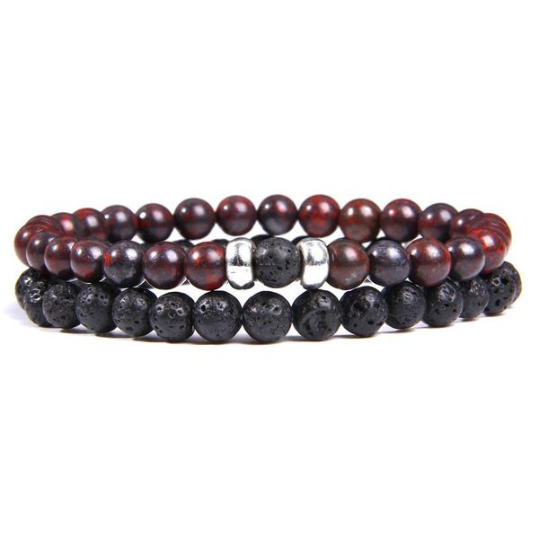 

beaded, strands 2021 natural stone bead couple distance bracelet white and black yin yang beaded men's women's friend gift