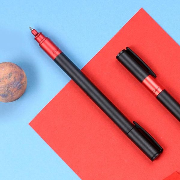 

ballpoint pens arrival picasso 977 star high grade metal refillable roller ball pen 0.5mm professional office stationery tool with gift box, Blue;orange