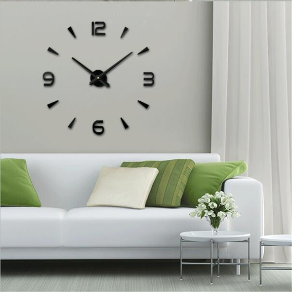 

wall clocks clock watch 3d diy acrylic mirror stickers home decoration living room quartz needle