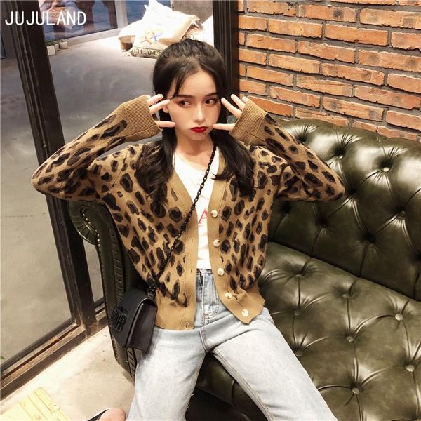 

women's sweaters woman casual leopard cardigans sweater coat full sleeve ladies jacket basic knitted thick short pattern winter, White;black
