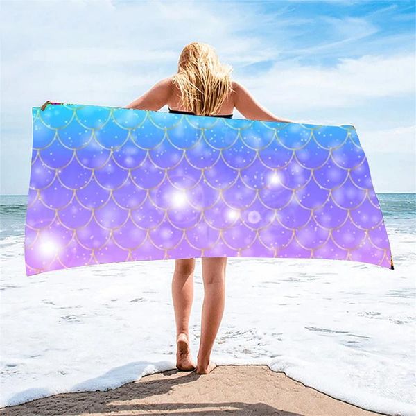 

towel starry sky beach bath quick-drying printing swimming soft microfiber drop