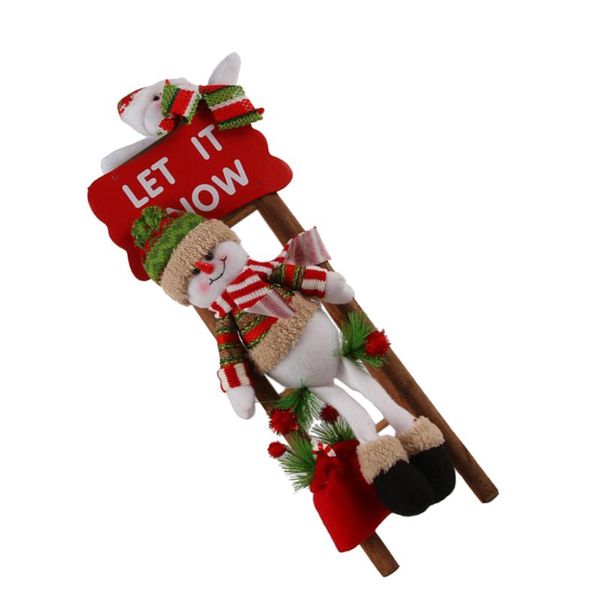 

curtain & drapes 1pc christmas snowman ladder decoration doll wooden ornaments lovely show window adornments for el mall shop