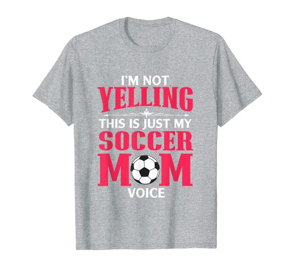 

im not yelling this is my soccer mom voice design t-shirt, White;black