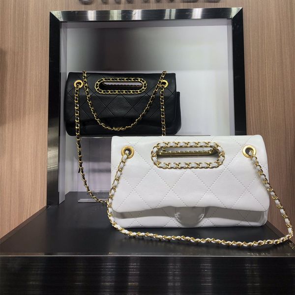 

retro ladies wallet shoulder bag genuine leather handbag 2021 fashion women checkered chain clutch bags classic flip wallets crossbody