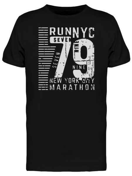 

sport running marathon nyc 79 men's tee -image by shutterstock, White;black