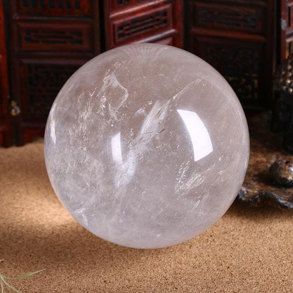 

100% natural crystal ball magic mineral sphere for gem collection home office decoration 3 to 20 cm clear polish crafts decorative objects &