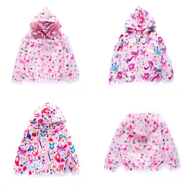 

girls jacket 2021 summer waterproof breathable jacket hooded spring cardigan children trench coat baby clothes for girls 6 age, Blue;gray