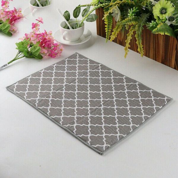 

mats & pads dish drying mat tea towel cushion pad tableware bar microfiber absorbent placemat el kitchen thickened 30*40cm