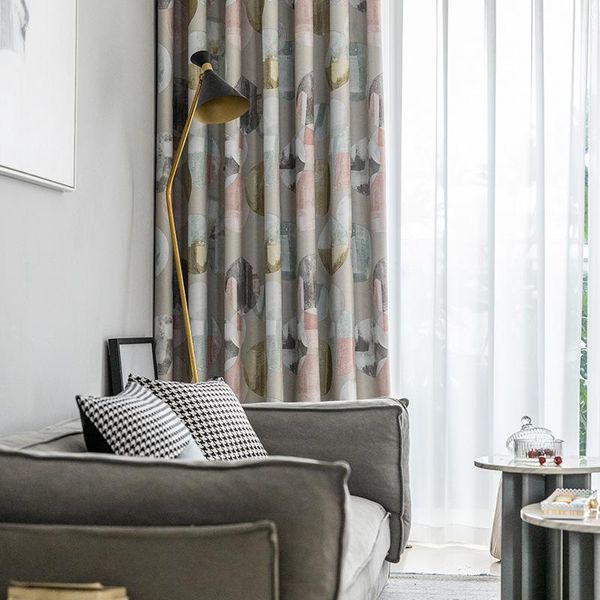 

curtain & drapes curtains for living room bedroom modern minimalist double-sided light-shielding printed