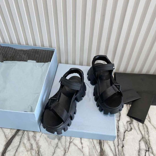 

slippers triangle bandage luxury designer women sandals crystal calf leather classic quilted platform fashion casual shoes 35-41, Black