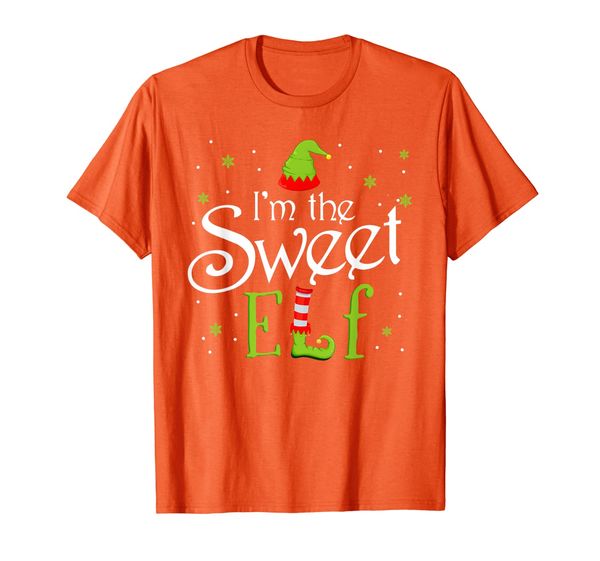 

i'm the sweet elf funny group matching family xmas gift t-shirt, White;black