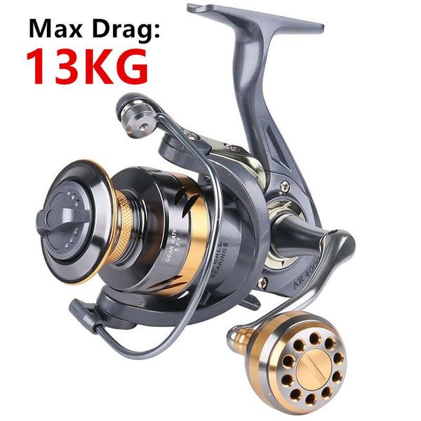 

baitcasting reels 12+1bb spinning fishing reel 5.2:1 gear ratio max 13kg metal body smooth carp for saltwater and freshwater