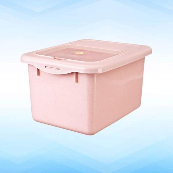 

storage bottles & jars rice container kitchen plastic moisture proof mildew grain dry food bin case size s (pink)