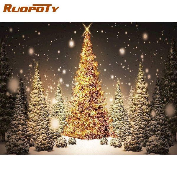 

paintings ruopoty christmas tree painting by numbers 40x50cm frameless digital painitng pictures diy on canvas