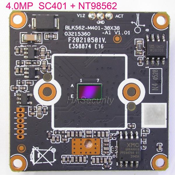 

cameras h.265 ai 4.0mp 1/3" sc401 cmos sensor + novatek nt98562 ip camera pcb board module (optional parts)