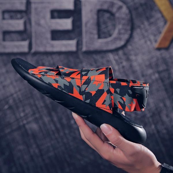 

sandals summer men's brand shoes beach men causal fashion outdoor mens sneakers flat, Black