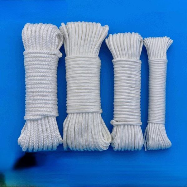 

outdoor gadgets nylon rope braided white core wrapped wear-resistant binding tent clothes drying polypropylene