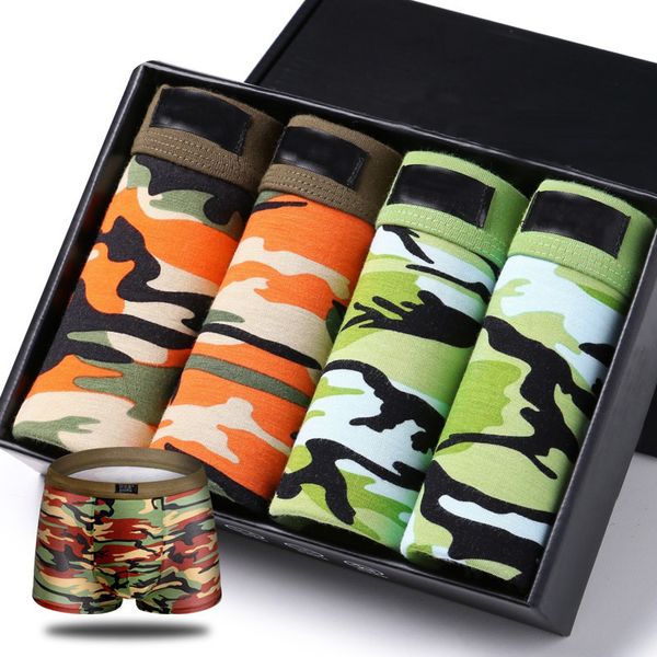 

mens boxers underwear brand 4plot short modal camouflage man boxer shorts underpants gift boxershort soft male pantie 210518, Black;white