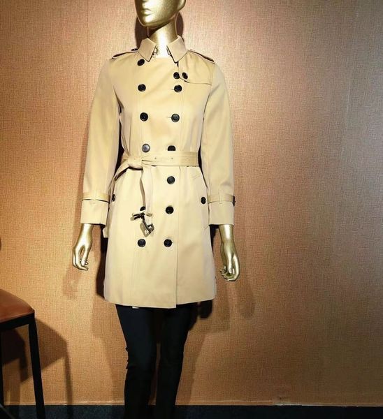 

women's trench coats british trench coat women's waterproof fabric autumn and winter eqiy, Tan;black