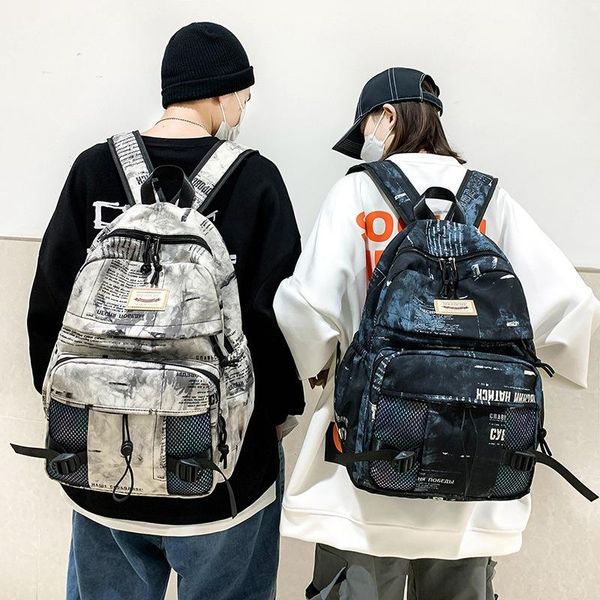 

schoolbag women's fashion trend couple backpack men's retro versatile high capacity student school bags for boys girls large
