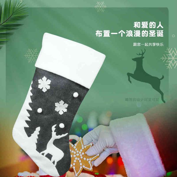 

christmas new elk socks gift bag decoration products large