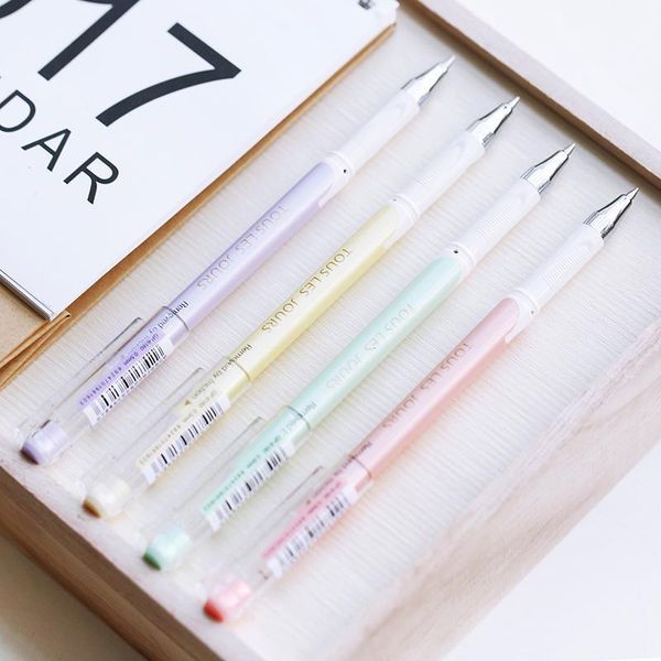 

gel pens 5pcs wumei korea imports color creative black pen 0.5mm signing1