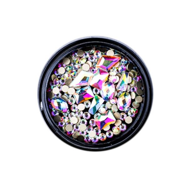 

nail art kits 1 box mixed 3d rhinestones decorations crystal gems jewelry gold shiny stones charm glass manicure accessories colorful