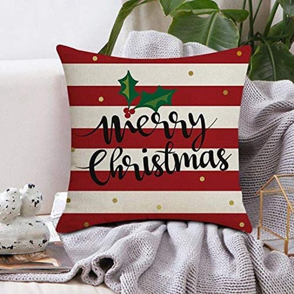 

pillow case christmas cushion cover, throw for sofa living room bed couch car square pillowcase, 18x18 inch-abux