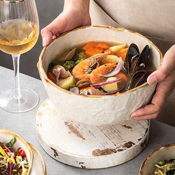 

dishes & plates relief ceramic plate creativity western steak dish dining table breakfast bread european retro home kitchen tableware